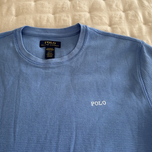 Lot of 3 Men’s Polo Ralph Lauren Thermal Waffle Knit Long Sleeve Shirts Sz Large - Picture 4 of 10